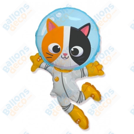 Ballon Chat Cosmonaute, décoration ballon anniversaire, Décoration de L'espace.
