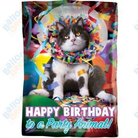 Ballon Chat Confettis Anniversaire, décoration ballon d'anniversaire, Ballons Animaux