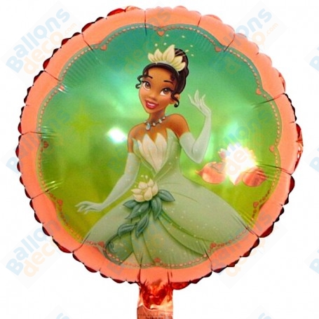 Ballon Princesse Tiana La Princesse et la Grenouille Gold Disney, Décorations ballons pour anniversaire.