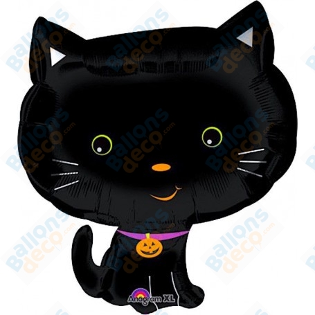 Ballon Chat Noir Halloween, décoration ballon d'Halloween, animaux.