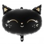 Ballon Chat Noir Satin et Or