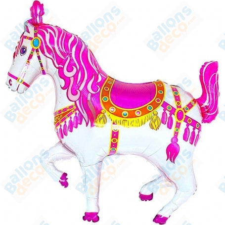 Ballon Cheval De Cirque Rose, décoration ballon animaux du Cirque, décoration festive.