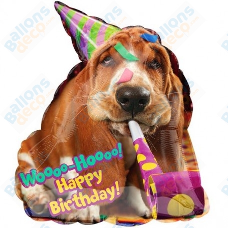 Ballon Chien de Saint-Hubert Anniversaire, décorations ballons anniversaire avec un chien.
