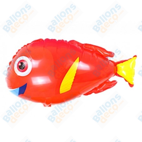 Ballon Poisson Rouge, décoration ballon anniversaire, animaux aquatique.