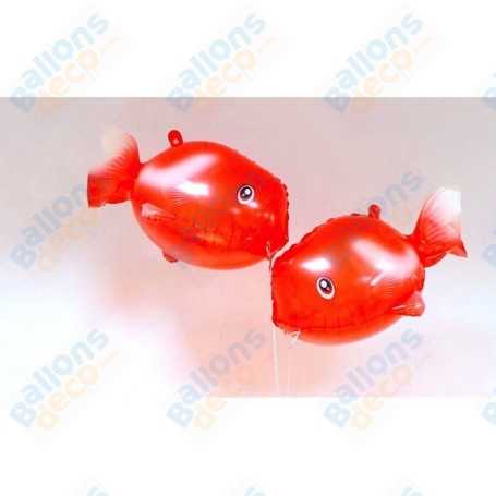 Ballon Poissons Rouges Chinois 3D, décoration ballon aquatique, Balloon Fish.