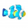 Ballon Poisson Clown Bleu