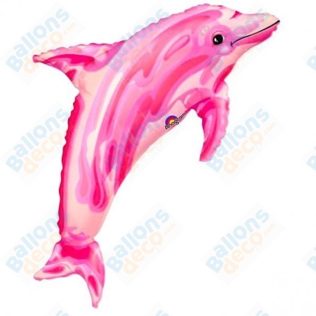 Ballon Dauphin Rose Anagram, décoration ballons animaux de la mer, Aquatique.