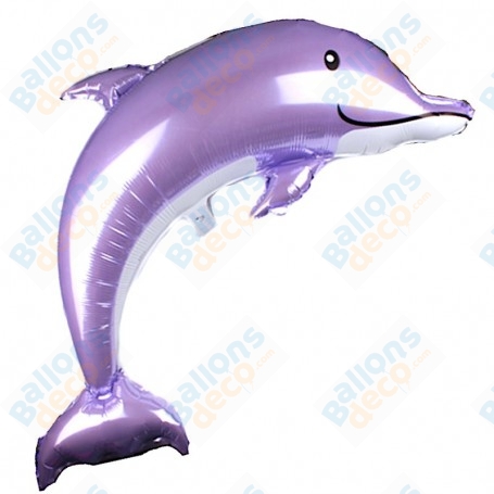Ballon Dauphin Lilas Géant, décoration ballon anniversaire et soirée thème Aquatique.