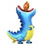 Ballon Dragon Bleu Flamme