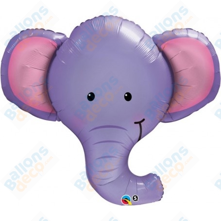 Ballon Tête D'Éléphant Lilas, Décoration animaux Disney Anniversaire Winnie, Naissance.