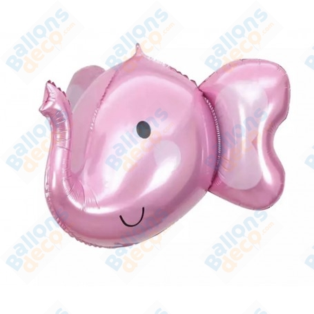 Ballon Éléphant Rose en 3D, décoration ballon naissance et Baptême.