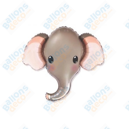 Ballon Éléphant Tête Gris Mignon