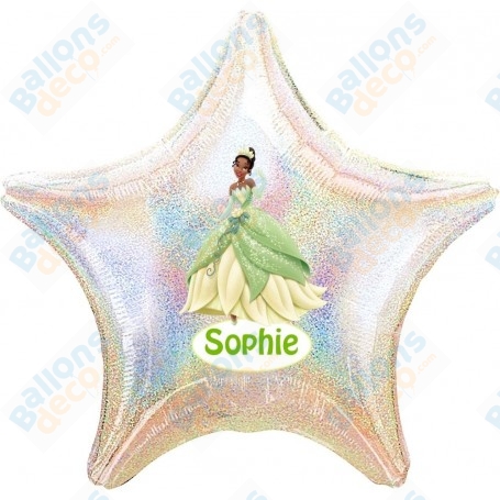 Ballon Tiana La Princesse Et La Grenouille Personnalisable Disney 1 face, Décorations ballons pour anniversaire.