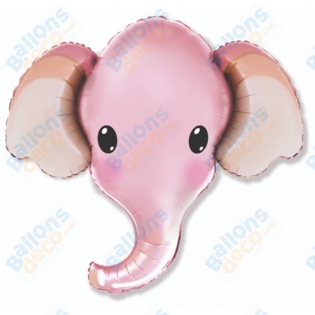 Ballon Éléphant Tête Rose Mignon, décoration ballon animaux Safari, Naissance, Baby Shower.