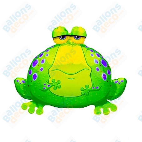 Ballon Grenouille Verte et violette Anagram, décoration ballon animaux des forêt, Batracien.