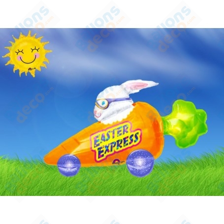 Ballon Lapin de Pâques Voiture Carotte, décoration Ballon, Animaux de la ferme.