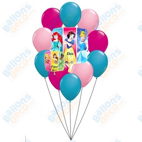 Ballons Princesses Happy Birthday Groupe En Grappe Disney, Décorations ballons pour anniversaire.