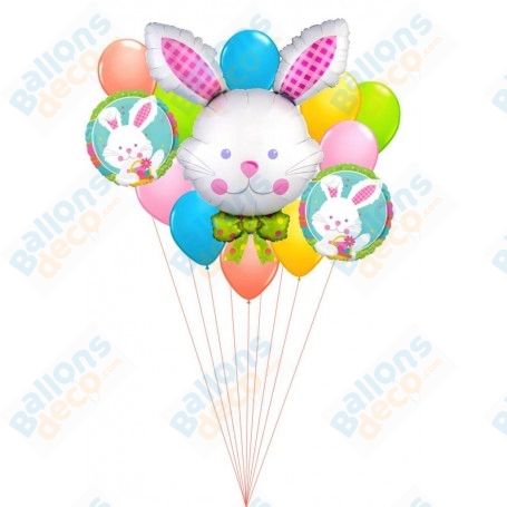 Ballons Lapins Géants de Pâques en Grappe, décoration ballon de Pâques, Animaux de la ferme.