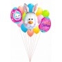 Ballons Lapin Mignon Avec Oeufs en Grappe