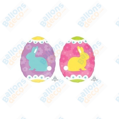 Ballon Oeuf De Pâques Lapins Junior Anagram, décoration ballons de vitrine magasin.