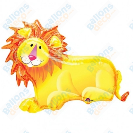 Ballon Lion Anagram, décorations ballon anniversaire, Animaux de la savane, safari.