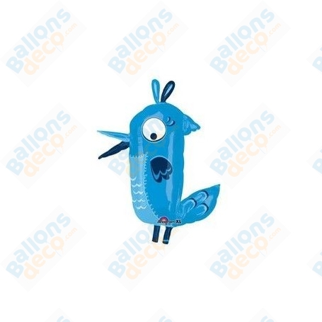 Ballon Oiseau couleur Bleu, décoration ballon anniversaire ou vitrine de magasin.