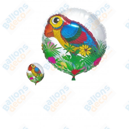 Ballon Perroquet À L'Intérieur, Ballon anniversaire Anagram, animaux tropicales.