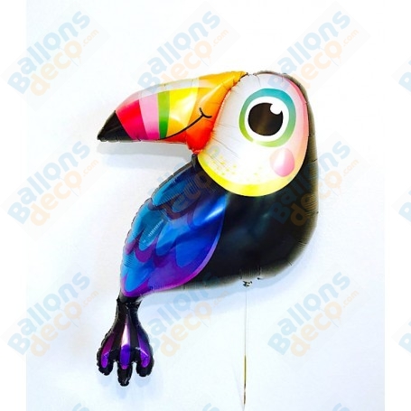 Ballon Toucan Multicolore, Décoration ballon animaux tropicaux, Ballon anniversaire