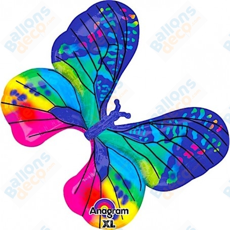 Ballon Papillon Bleu New Anagram, décoration ballon vitrine de magasin, Anniversaire.