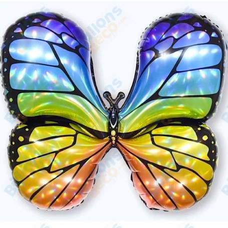Ballon Papillon Arc-En-Ciel Holographique, Décoration ballon anniversaire, Fée Clochette Disney.