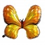 Ballon Papillon Holographique Orange et Jaune