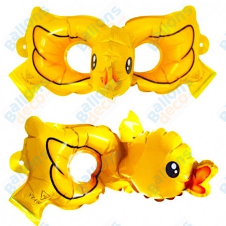 Ballon Masque de Poussin Jaune, décoration ballon et animation pour enfants.