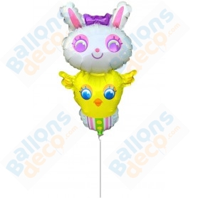 Abaodam 15 Pièces Ballon Lapin Ballons De Lapin Décoration De Fête De  Pâques Ballons à L'hélium Ballons En Feuille De Lapin Décor Coloré Enfant