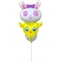 Ballon Poussin et Lapin Sur Tige