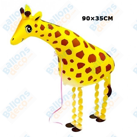 Ballon Girafe Marcheur, décoration ballon anniversaire avec les animaux de la savane, Naissance.