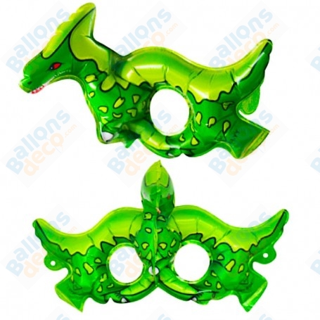 Ballon Masque de Dinosaure Vert, décorations ballon et animations enfant, Anniversaire.