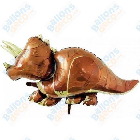 Ballon Dinosaure Tricératops Marron, décoration ballon anniversaire.