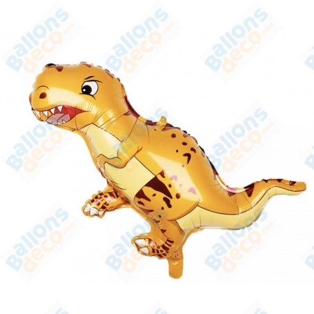 Ballon T-Rex Marron 72 cm, décoration ballon anniversaire, Préhistoire.