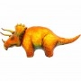 Ballon Triceratops Orange de la préhistoire, décoration ballon anniversaire.