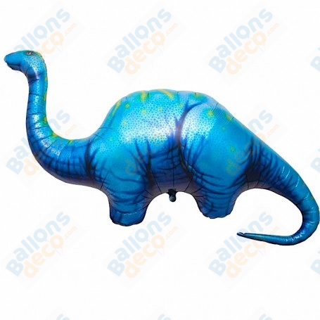 Ballon Diplodocus Bleu, décoration ballon avec des Animaux Préhistorique, Ballon Anniversaire.