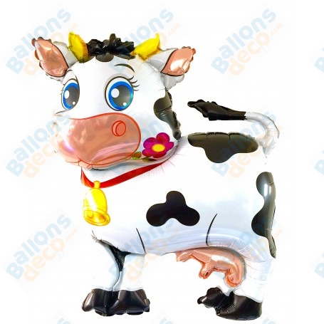 Ballon Vache avec une Marguerite dans la bouche, décoration ballon animaux de la ferme, Fromager.