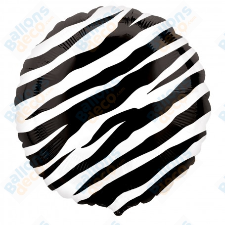Ballon Rond Zèbre Anagram, décorations ballon animaux de la savane, safari, Anniversaire.