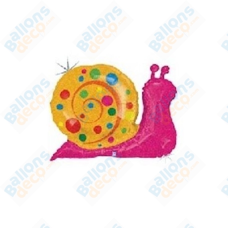 Ballon Escargot Martin Holographique, décoration ballon anniversaire.