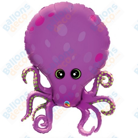 Ballon Pieuvre Cartoon, décoration ballon anniversaire et thème des animaux aquatiques, Mollusques.