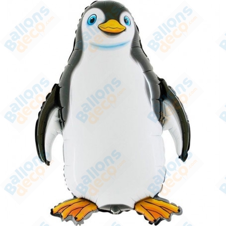 Ballon Pingouin de chez Flexmetal, décoration ballon animaux du cercle polaire, Anniversaire.