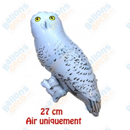 Ballon Chouette Blanche Style Harry Potter Hedwig, décoration ballon anniversaire et animaux de la forêt.