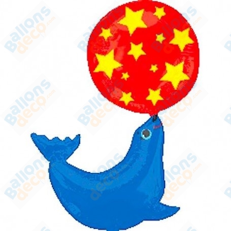 Ballon Otarie avec un ballon de Cirque, décoration ballon Anniversaire Dumbo Disney, Animaux aquatique.