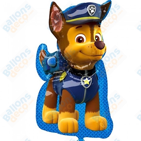 Ballon Pat Patrouille Chase Forme Disney Anagram, décoration ballon anniversaire.