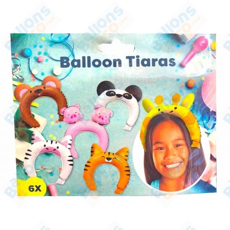 Ballons Serre-Têtes Animaux x6