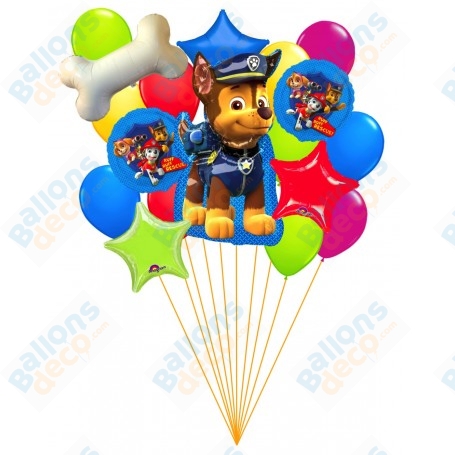 Ballons Pat Patrouille Chase en Grappe, décoration ballon anniversaire Disney.